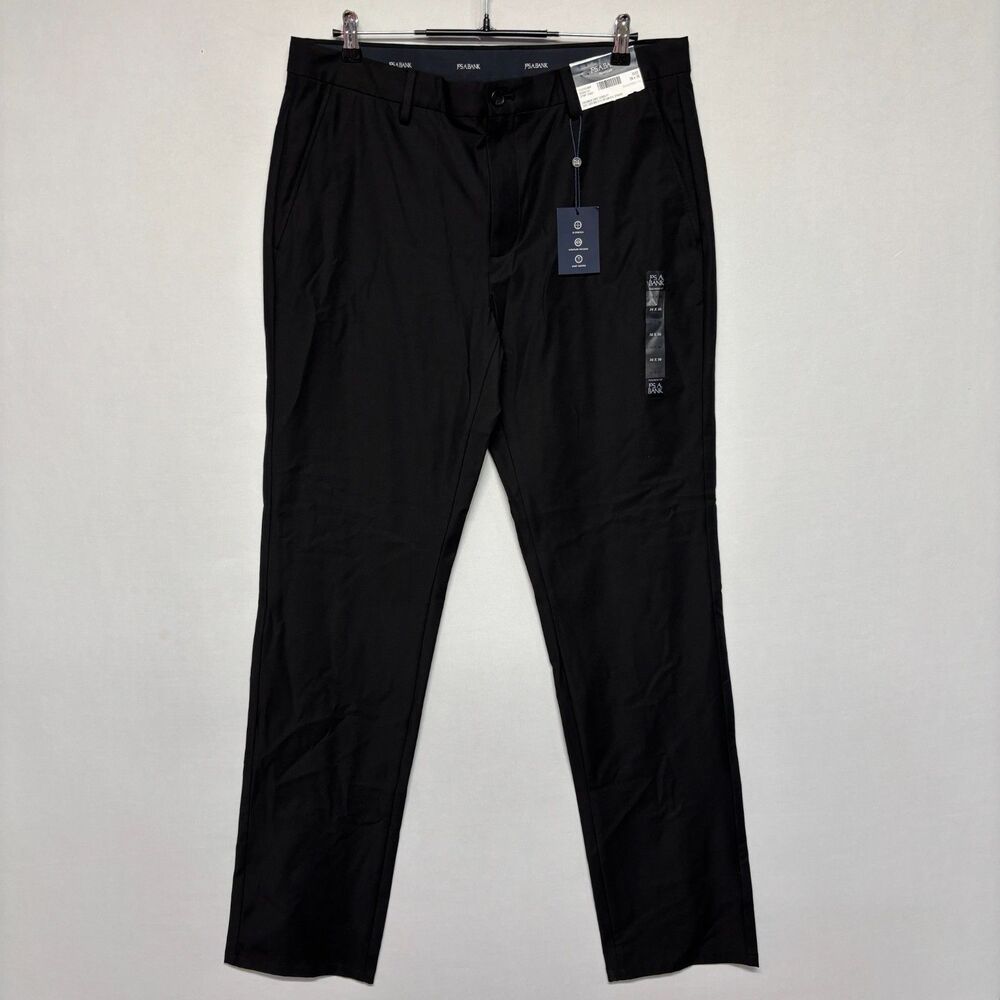 NWT Jos A Bank Men Tailored Fit Golf Chino Pants Size 36x36 Black D129 -9
